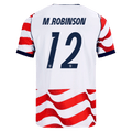 USA M. ROBINSON #12 Home World Cup 2026 Jersey Red & White Men's