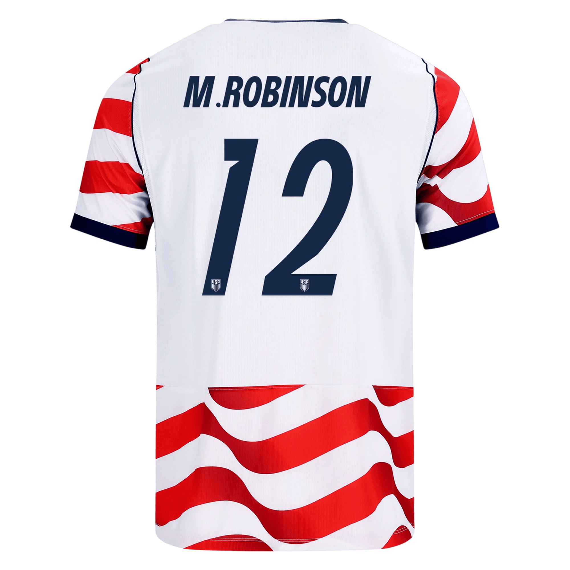 USA M. ROBINSON #12 Home World Cup 2026 Jersey Red & White Men's