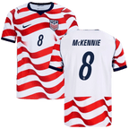 USA McKENNIE #8 Home World Cup 2026 Jersey Red & White Men's