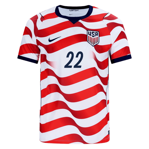 USA McKENZIE #22 Home World Cup 2026 Jersey Red & White Men's
