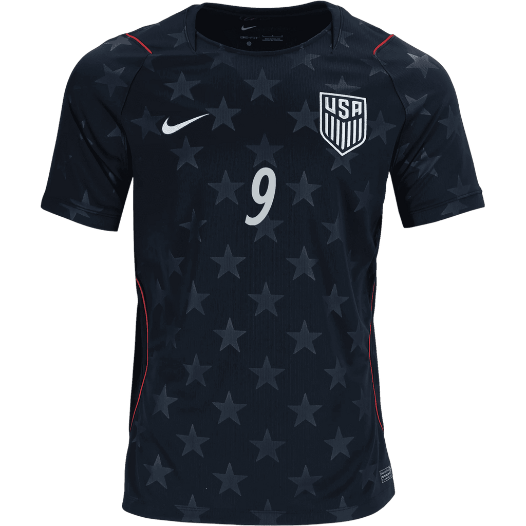 USA PEPI #9 Away World Cup 2026 Jersey Black Men's