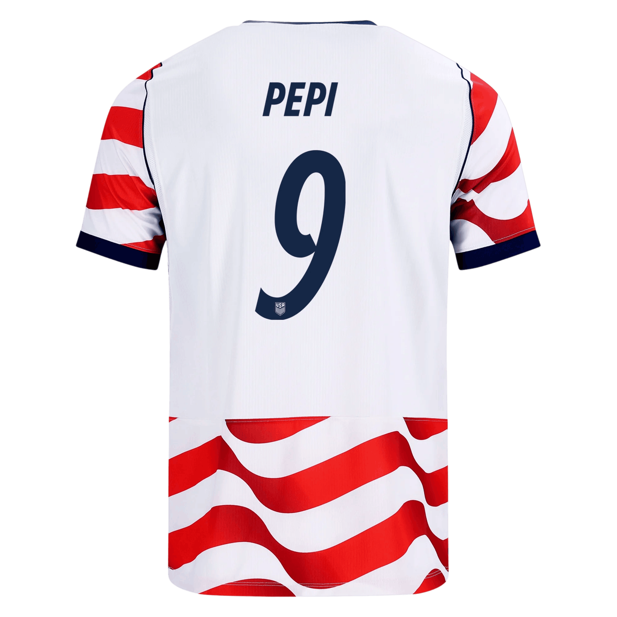 USA PEPI #9 Home World Cup 2026 Jersey Red & White Men's
