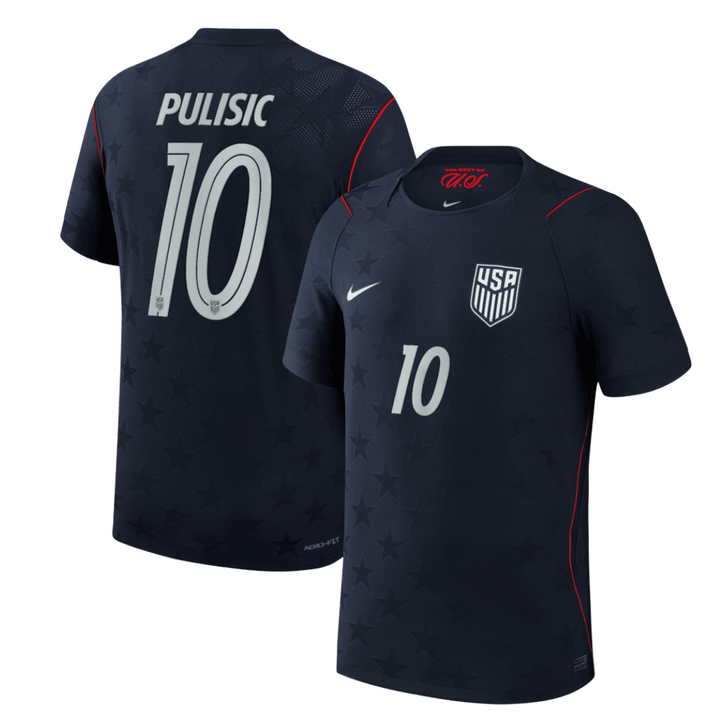 USA PULISIC #10 Away World Cup 2026 Jersey Black Men's