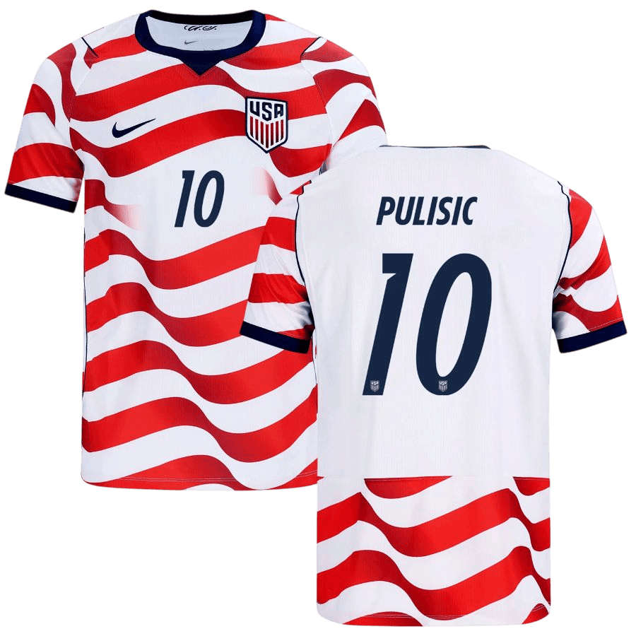 USA PULISIC #10 Home World Cup 2026 Jersey Red & White Men's