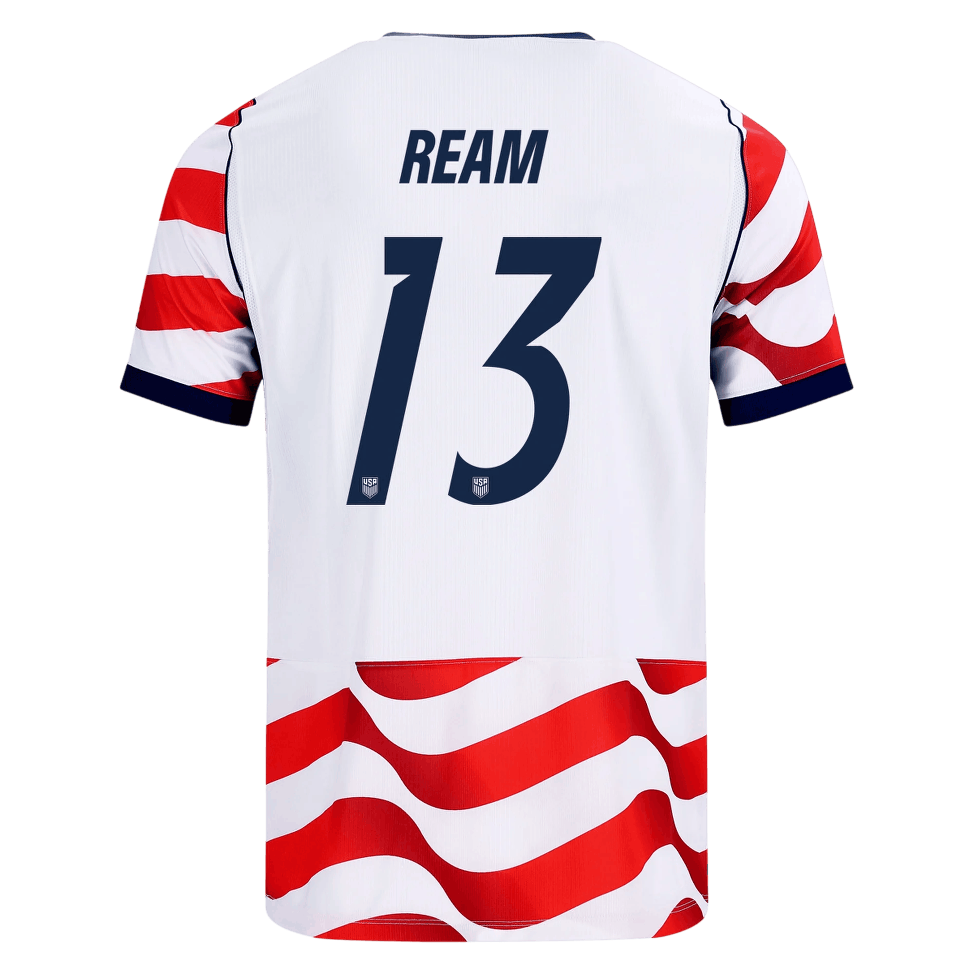 USA REAM #13 Home World Cup 2026 Jersey Red & White Men's