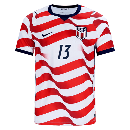USA REAM #13 Home World Cup 2026 Jersey Red & White Men's