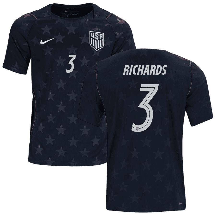 USA RICHARDS #3 Away World Cup 2026 Jersey Black Men's