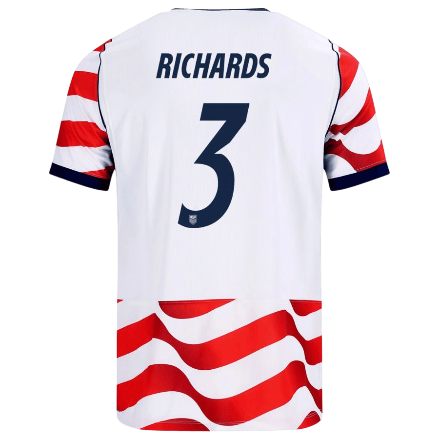 USA RICHARDS #3 Home World Cup 2026 Jersey Red & White Men's