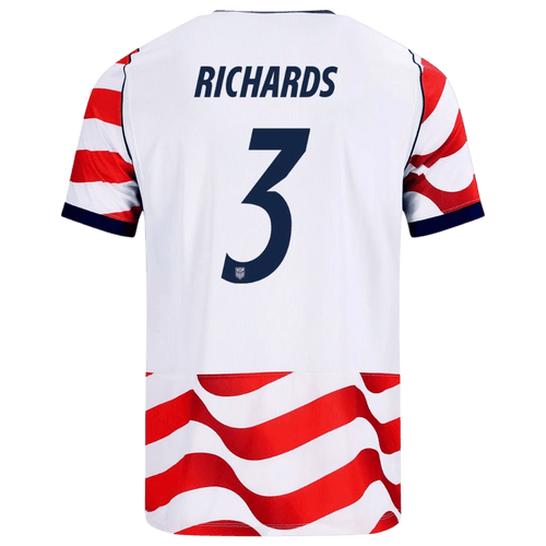 USA RICHARDS #3 Home World Cup 2026 Jersey Red & White Men's