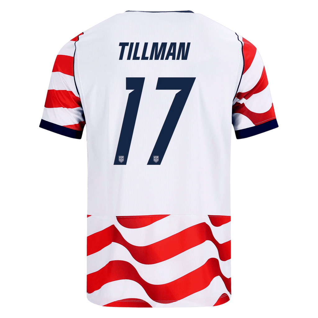 USA TILLMAN #17 Home World Cup 2026 Jersey Red & White Men's