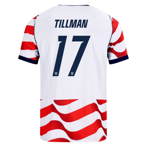 USA TILLMAN #17 Home World Cup 2026 Jersey Red & White Men's