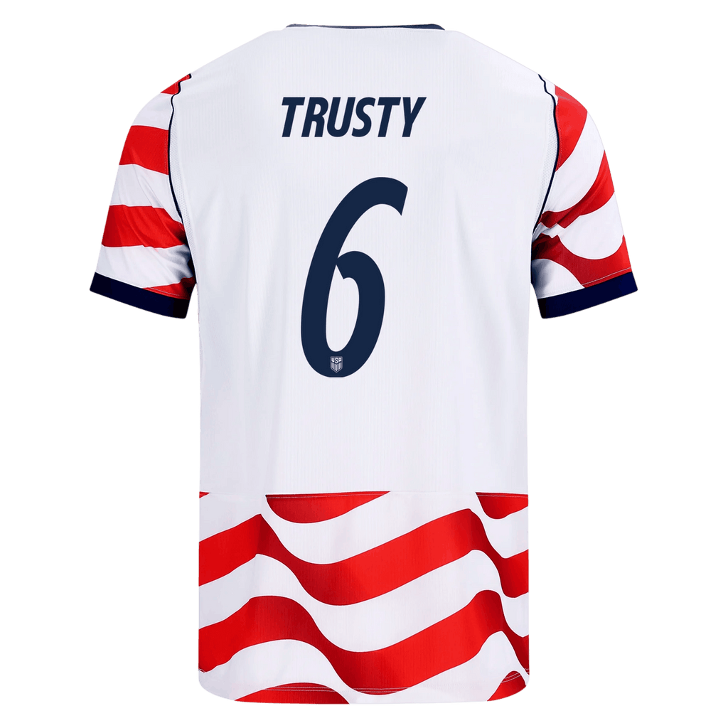 USA TRUSTY #6 Home World Cup 2026 Jersey Red & White Men's