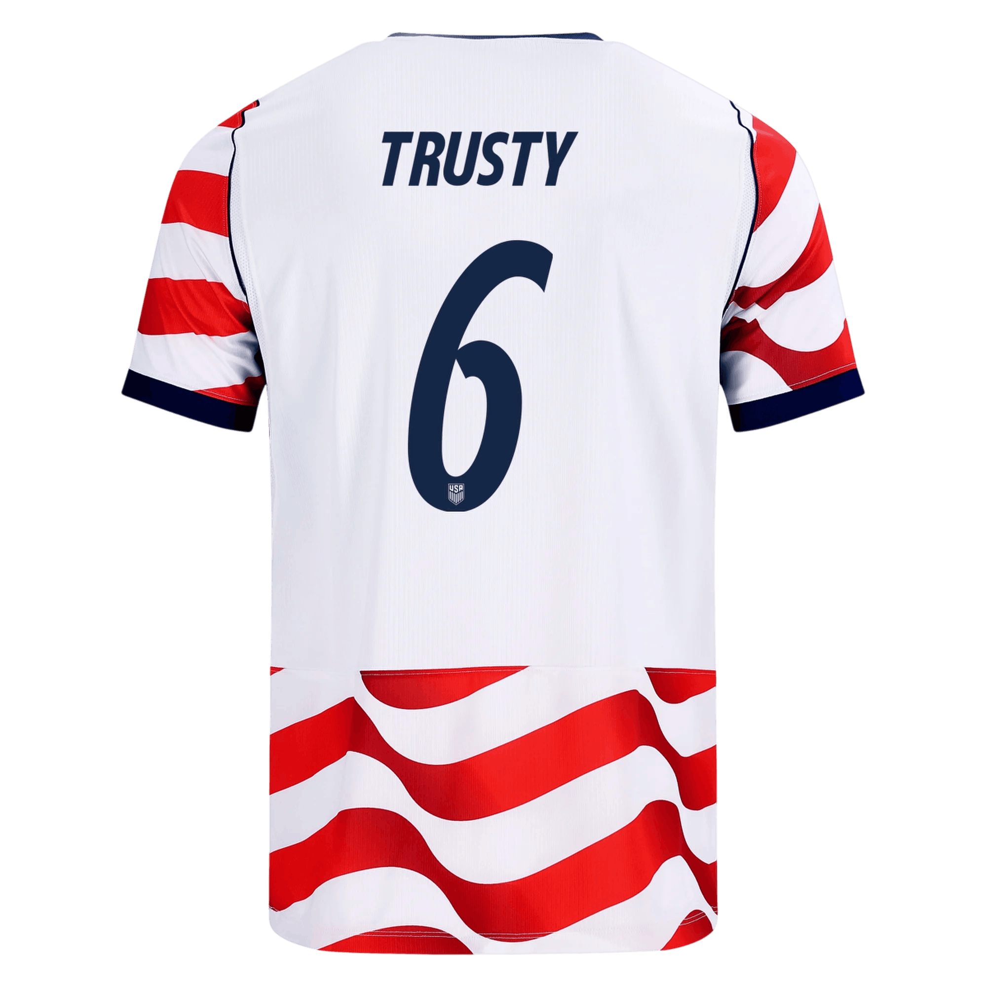 USA TRUSTY #6 Home World Cup 2026 Jersey Red & White Men's