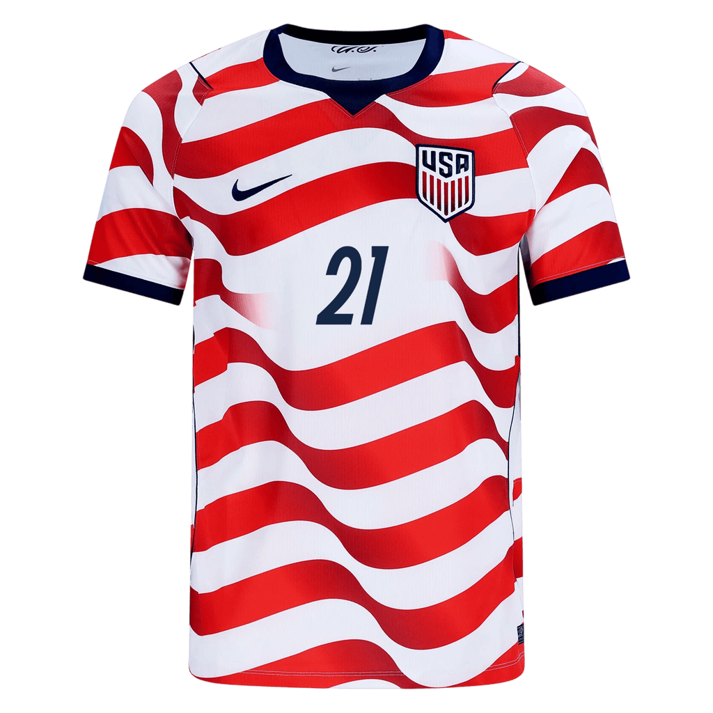 USA WEAH #21 Home World Cup 2026 Jersey Red & White Men's