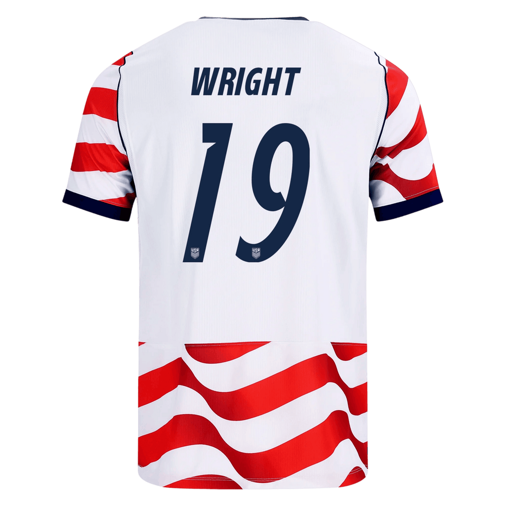 USA WRIGHT #19 Home World Cup 2026 Jersey Red & White Men's