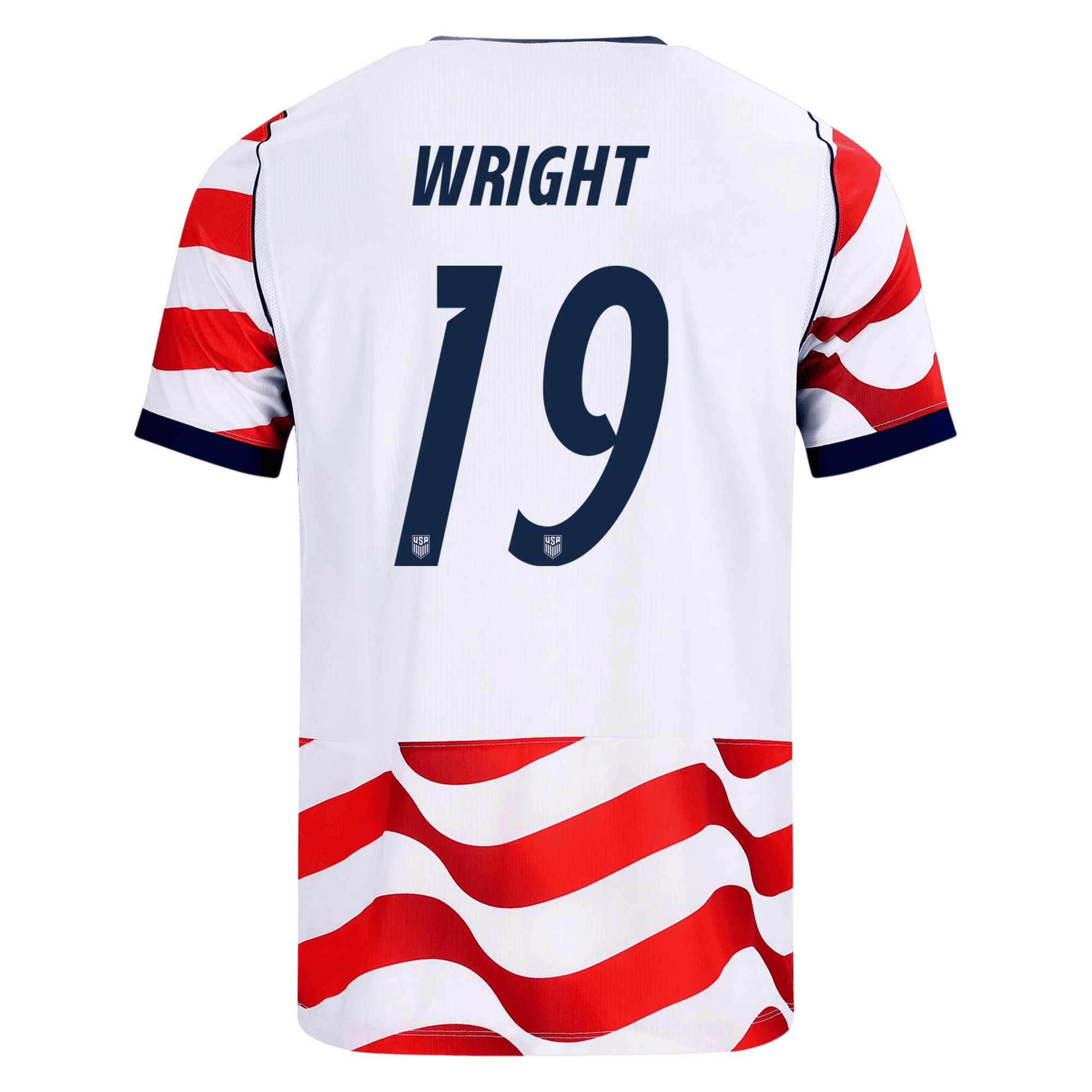 USA WRIGHT #19 Home World Cup 2026 Jersey Red & White Men's