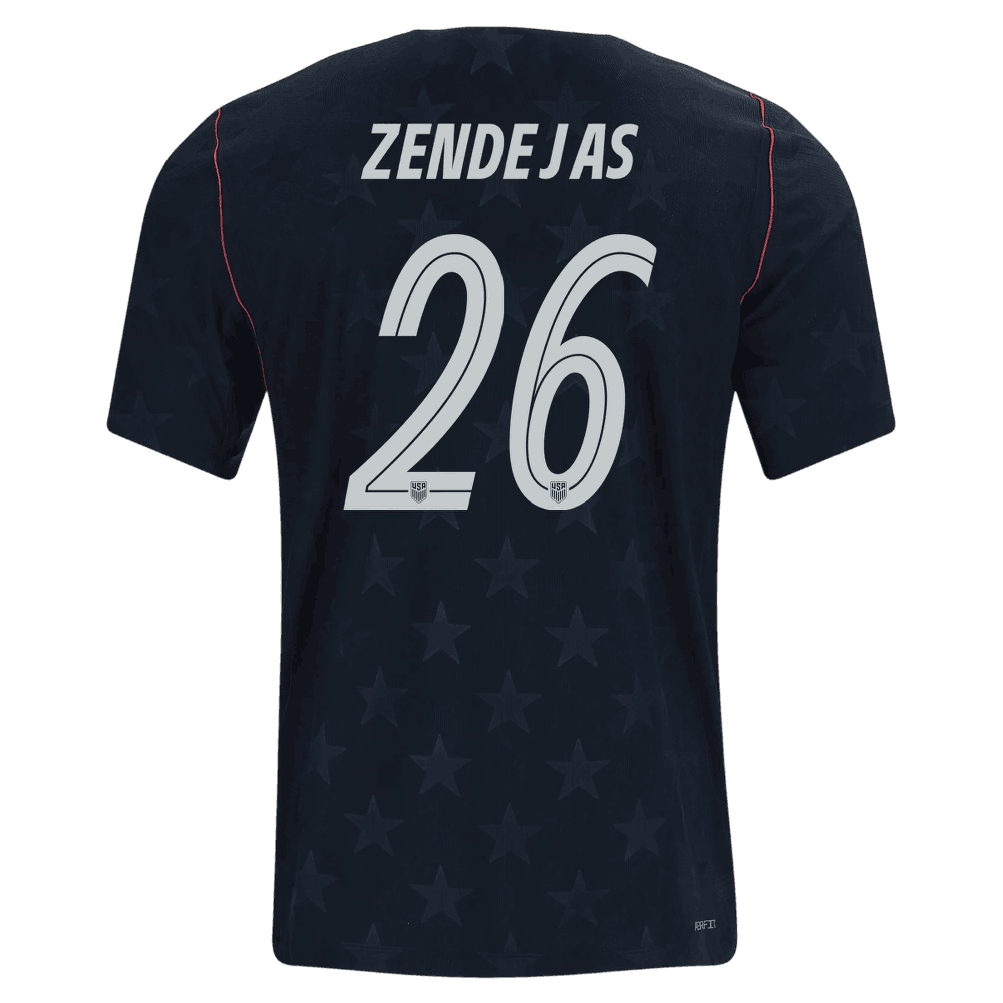 USA ZENDEJAS #26 Away World Cup 2026 Jersey Black Men's