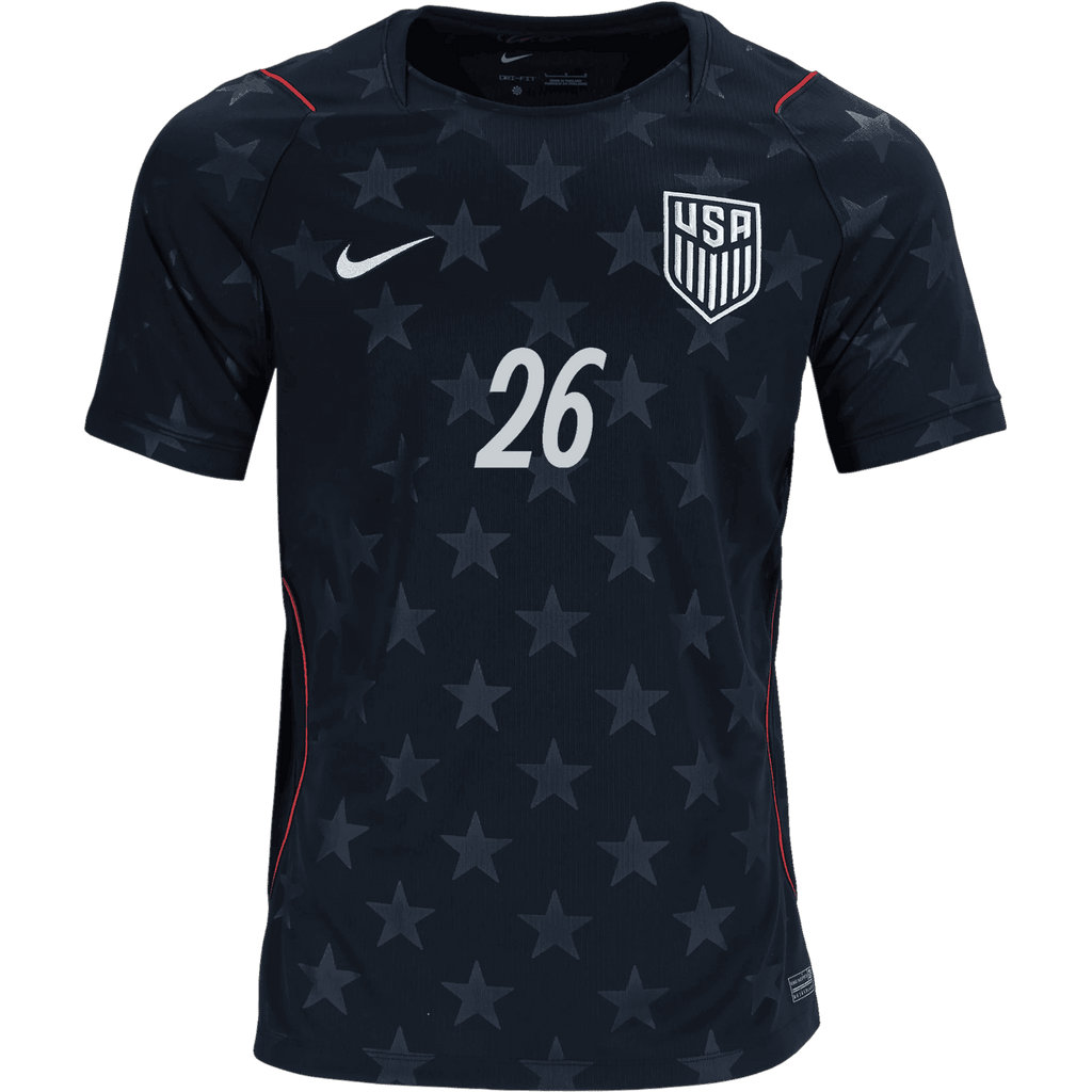 USA ZENDEJAS #26 Away World Cup 2026 Jersey Black Men's