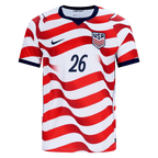 USA ZENDEJAS #26 Home World Cup 2026 Jersey Red & White Men's