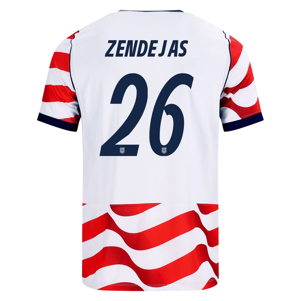 USA ZENDEJAS #26 Home World Cup 2026 Jersey Red & White Men's